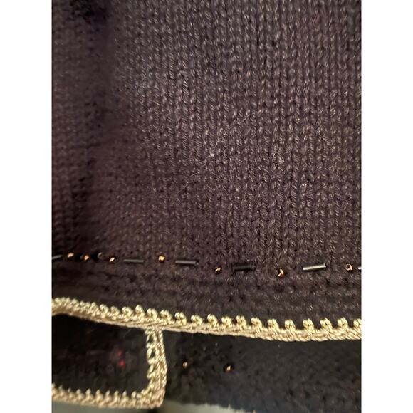 Heirloom Collectibles Cardigan Sweater M Ramie Cotton Embroidered Beaded vintage - Picture 4 of 13